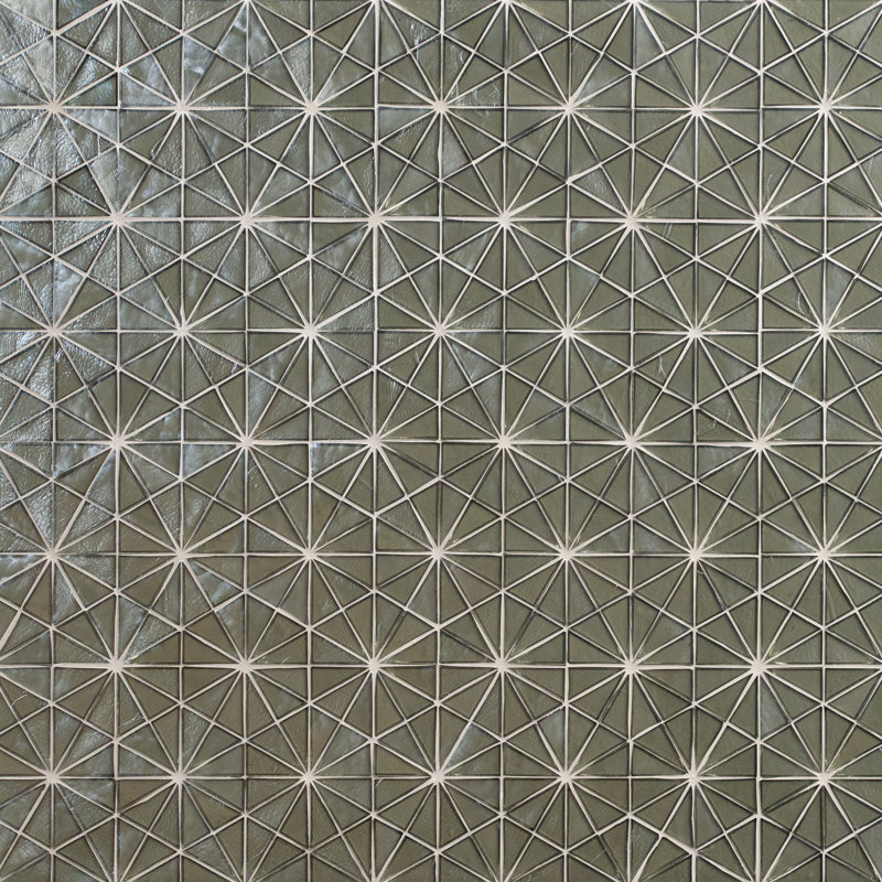 Rietto Celestia Fog Hexagon 9 in. x 15 in. Glossy Glass Mosaic Wall Tile, Celestia Fog
