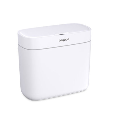 JOYBOS 3.3 Gallon White Automatic Sensor Lid Trash Can