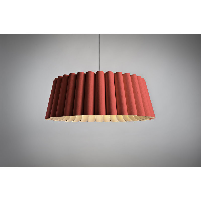 Luminaire suspendu unique à 1 lumière Renata, Rouge