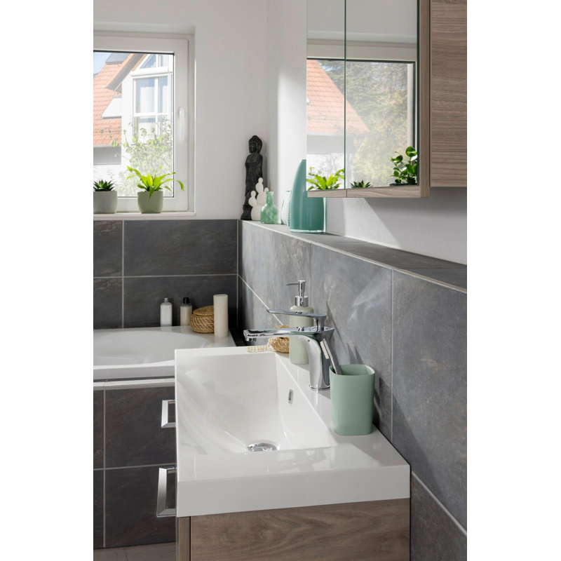 Lima 80cm Single Bathroom Vanity Base Only, Stone Ash