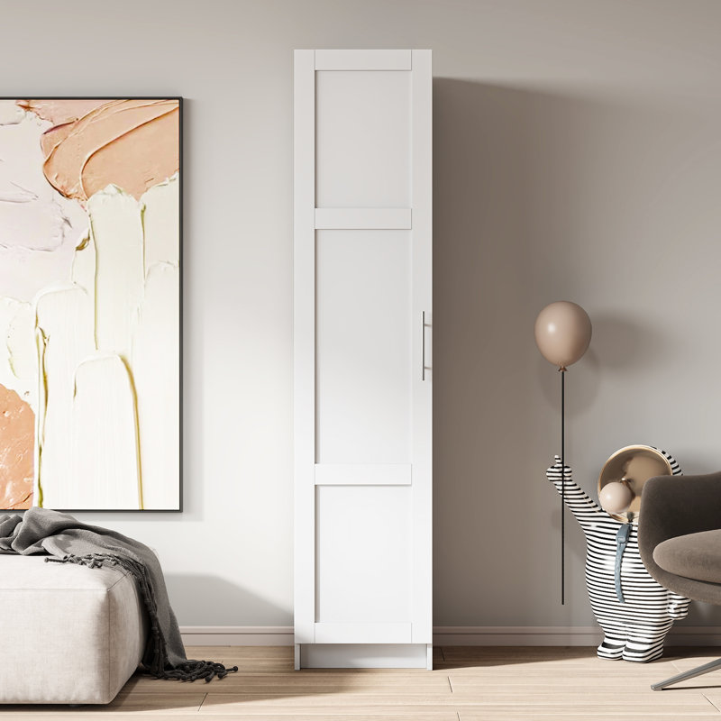 Armoire de rangement empilable 15,57 "x P 72,12", blanche - fonctionnelle pour chaque pièce Tablettes et cloisons mobiles Portes intérieures spacieuses Conception pratique