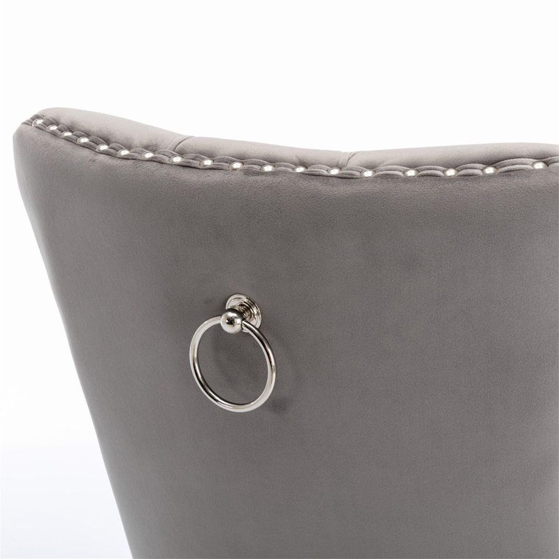 Dining Chair (No Including Dining Table), Gray, Silver
