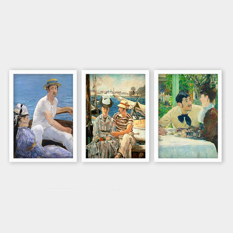 Stunning Decorative Framed Painting Set (3 Pieces), 21.7 x 29.5 Inches Each | 100% Wooden Frame with 0.8 Inch Polystyrene | UV Digital Printing | Perfect for Living Room, Office & Gallery Wall Decor