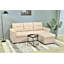 Canapé-lit modulaire convertible en L convertible, meubles d'appoint élégants, canapé-lit escamotable pour petits espaces et salons, beige-1941141597
