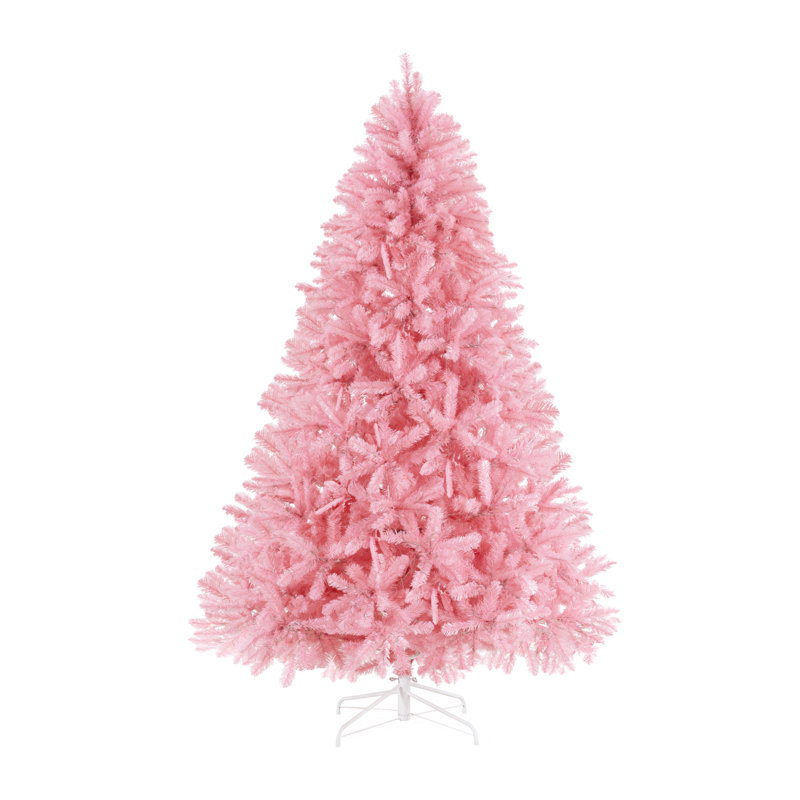 Arbre de Noël artificiel rose pré-éclairé, 6,5 pi