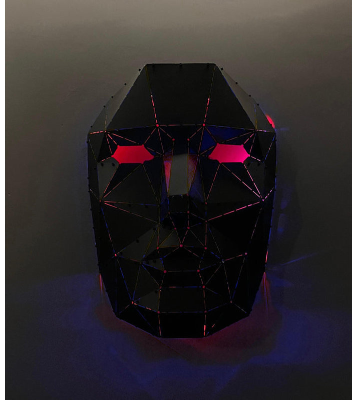 Sculpture murale moderne de masque - XL, XL