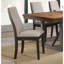 Ensemble de 2 chaises de salle à manger rembourrées en tissu espresso