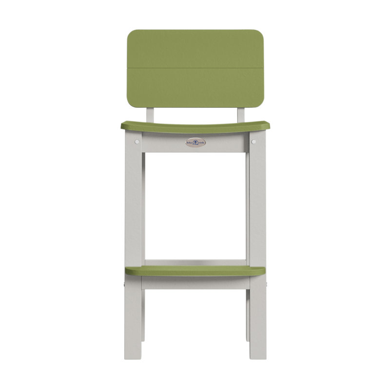 Tabouret Shoreline, Gris anse / vert palmier