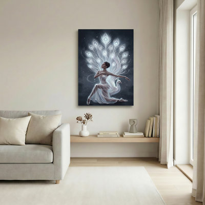 Ensemble de 1 tableau sur toile « Paon ballet »