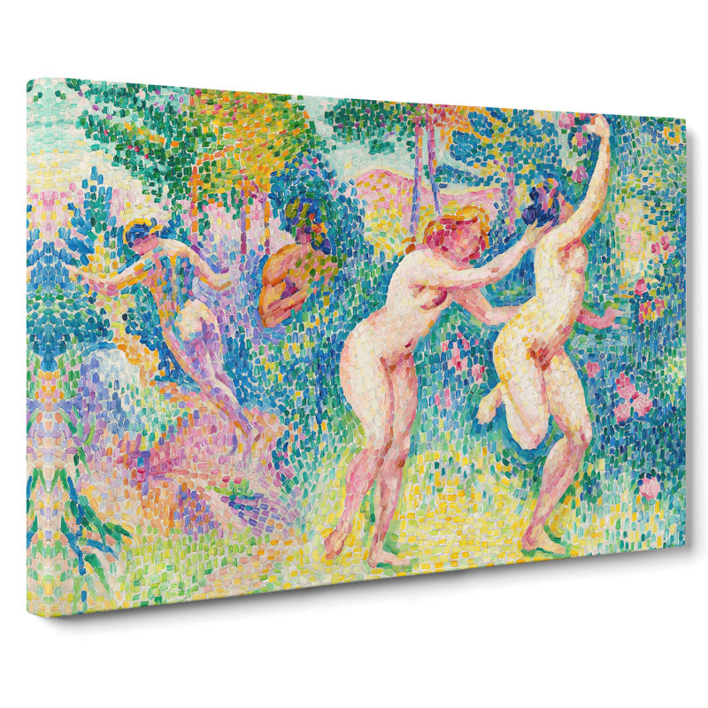 The Nymphs by Henri-Edmond Cross - Wrapped Canvas Painting, 35cm H x 50cm W x 3cm D