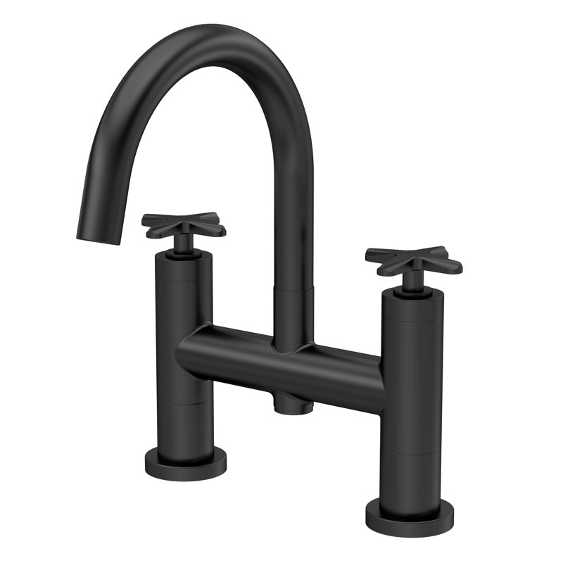 Deck Bath Filler, Matt Black