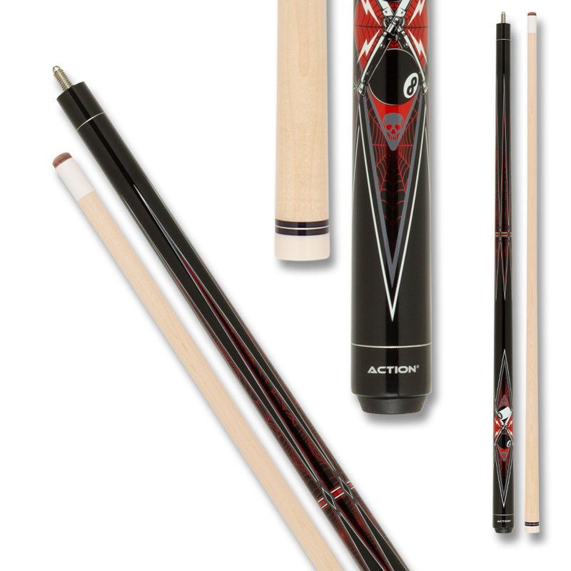 Action ACT164 Garage Pool Cue Billiard Stick Billiards Cues, 18 oz,