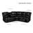 Talley 5 Piece Faux Leather Reclining Sectional with a Drop Down Table Seat-129247843