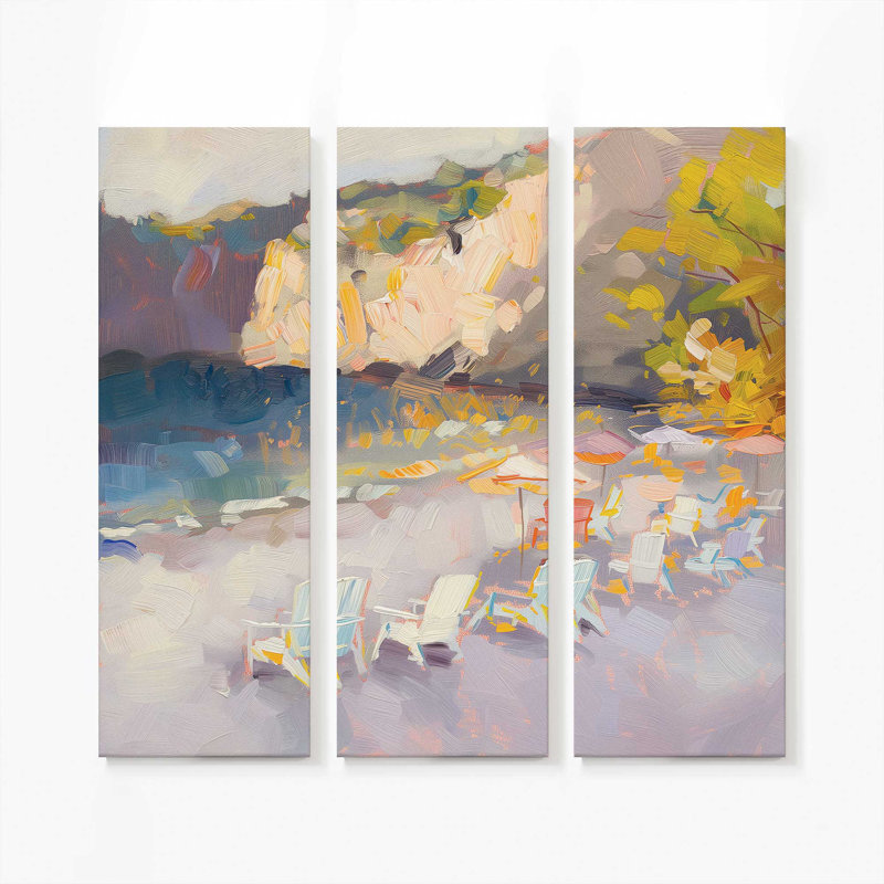 Nocturne Sunset Soiree v2, Large Canvas Print, 54" H x 54" W