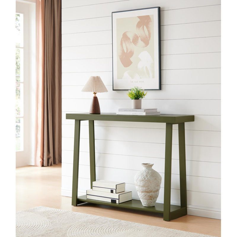 Console étroite en bois de 36 pouces avec étagère de rangement à 2 niveaux pour le hall d'entrée ou le salon, table de canapé mince pour le couloir ou le canapé - Avocat