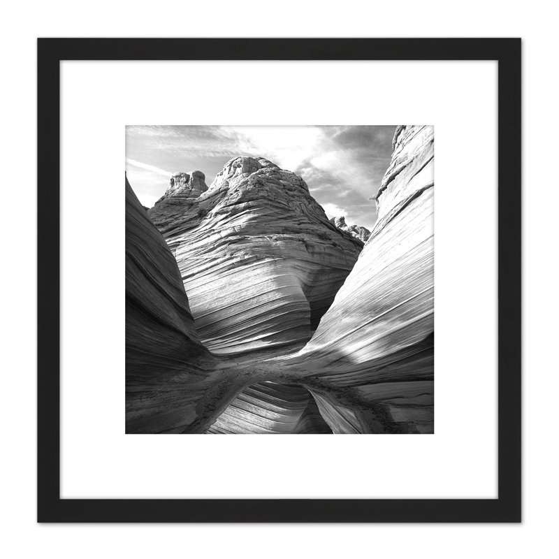 Arizona Canyon Landscape Black White - Single Picture Frame Print