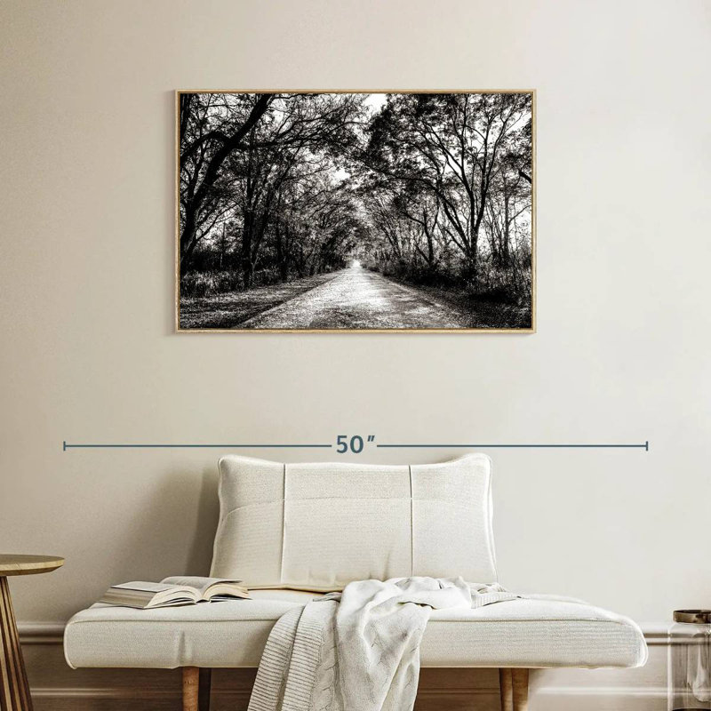 Chemin forestier BW, Cadre flottant en bois naturel, 37 po x 25 po