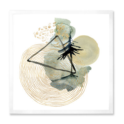 Abstract Landscape Of Mountains Moon and Tree - Abstract Canvas Wall Decor
