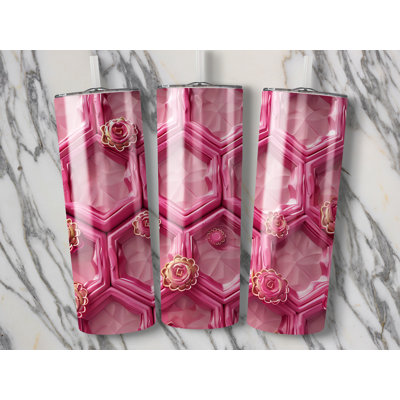 Choose Handmade Tumblers 591 mL Vacuum Insulated Stainless Steel (18/8) Travel Tumbler with Straw