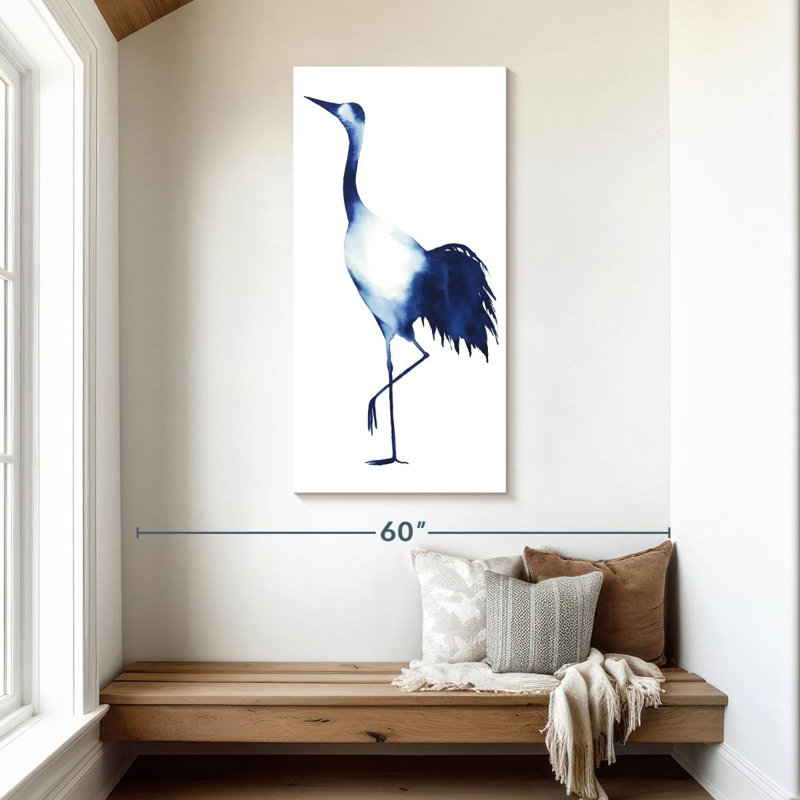 Ink Drop Crane II, 48" H x 24" W