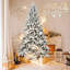 Flocked Christmas Tree With Metal Stand-69195424