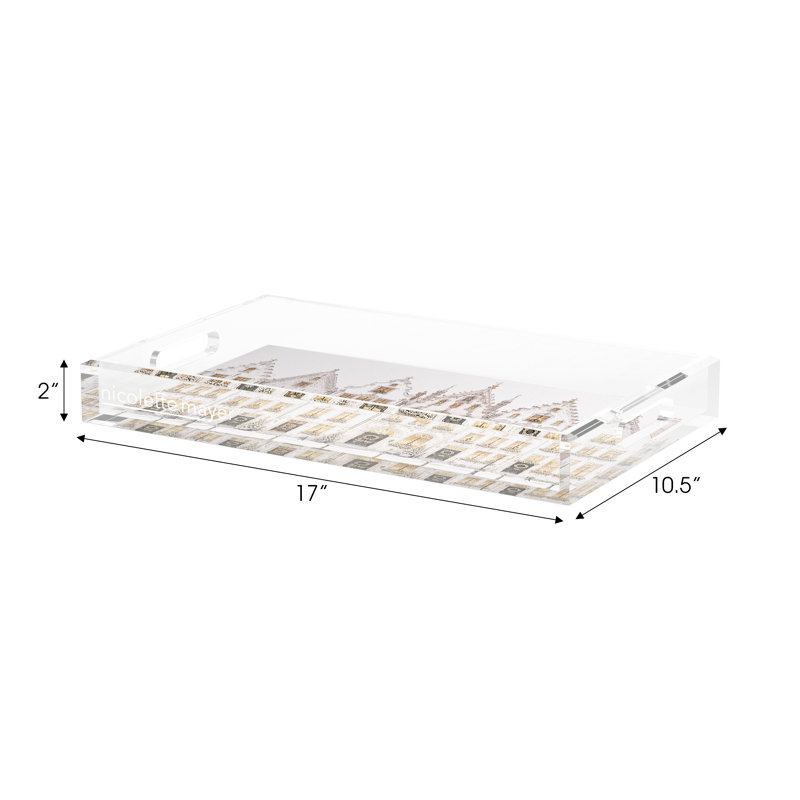 Acrylic Decorative Tray, 17"W x 10.5"D