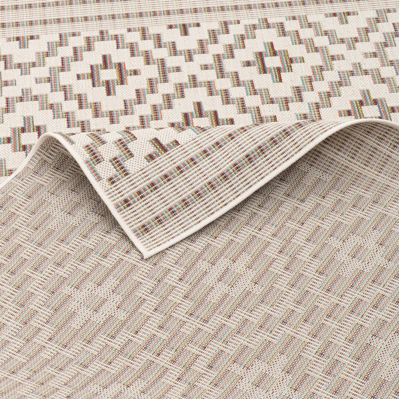Smart Rectangle Geometric Indoor / Outdoor Area Rug, Rectangle 80 x 150cm
