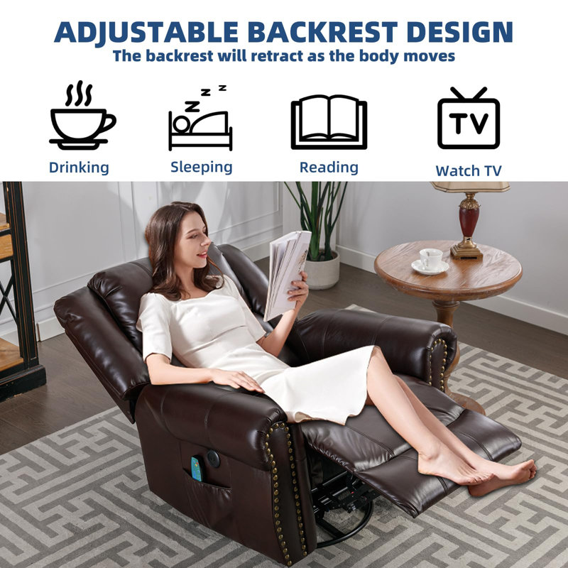 Heated Massage Swivel Rocking Recliner | Wayfair Canada