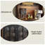 Buffet en bois massif noir et noyer