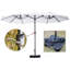 15ft Steel Rectangular Outdoor Double Sided Market Sunbrella Umbrella-1650933528