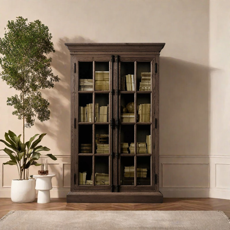 Bibliothèque style français classique de style rétro, Marron foncé