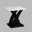 Moderne 3 cocktail avec dessus en faux marbre - 1 table basse et 2 tables de bout en noir et blanc pour la décoration du salon: