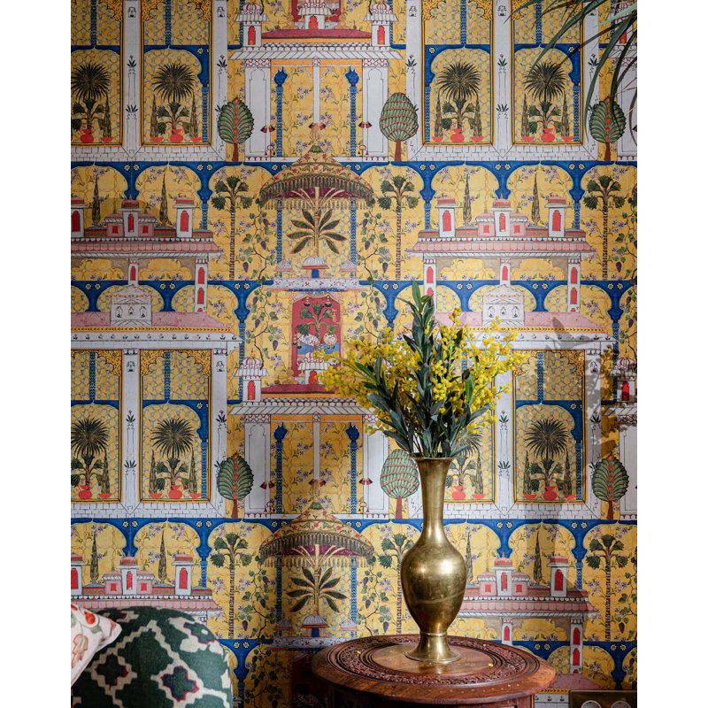 Tales Of Maghreb Wallpaper Roll, Blue/Green/Pink/Yellow