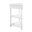 Table de coin 33,8 po Milk White