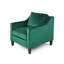 Fauteuil club en velours vert