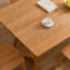 Table de salle à manger rectangulaire en bois massif brun-331849060