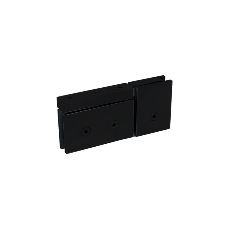 FHC CAM07MB Pivot à fixation en haut et en bas avec verre en U de 3/8 po Cambria - noir mat