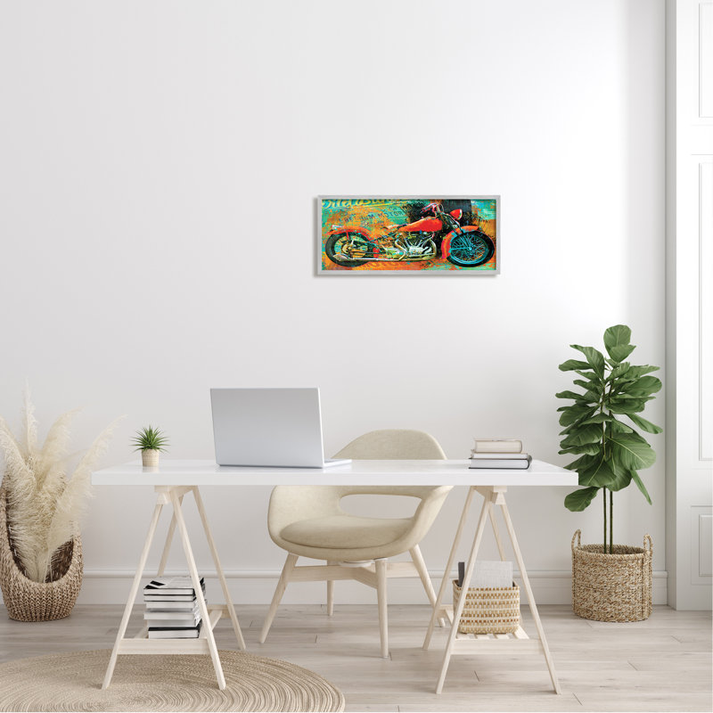 Coups de pinceau "Bold Abstract Collage" par Porter Hastings - Peinture, H 10 po x l 24 po x P 1,5 po