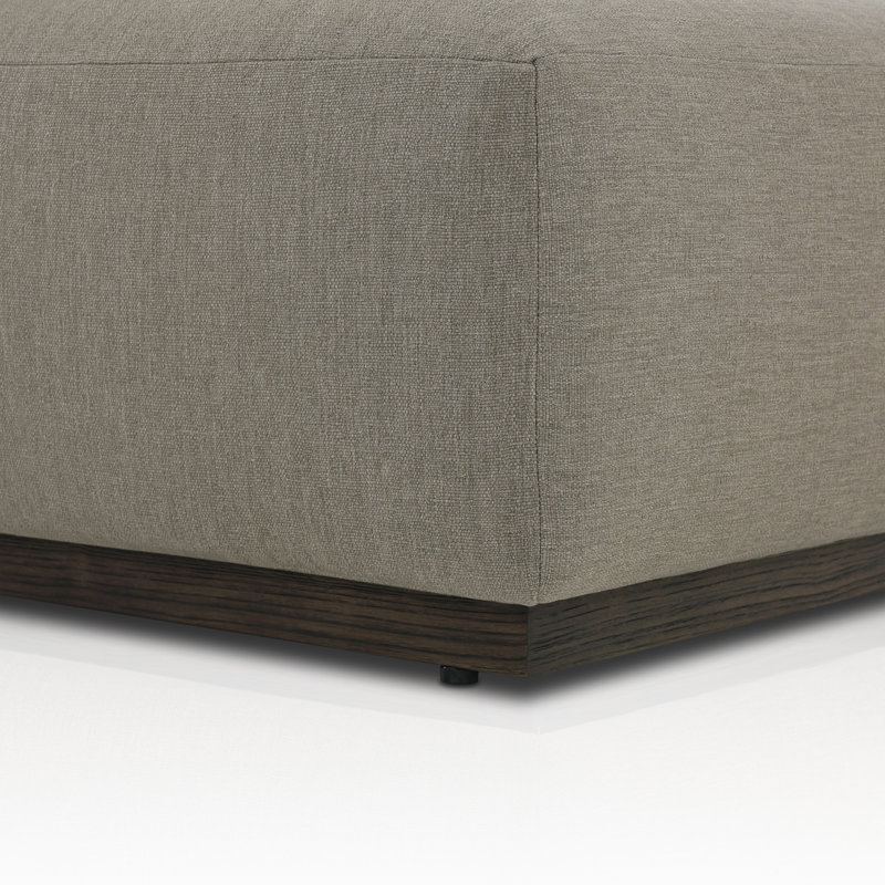 LENOX Modular Ottoman, Dark Brown, Dark Gray Polypropylene/Olefin