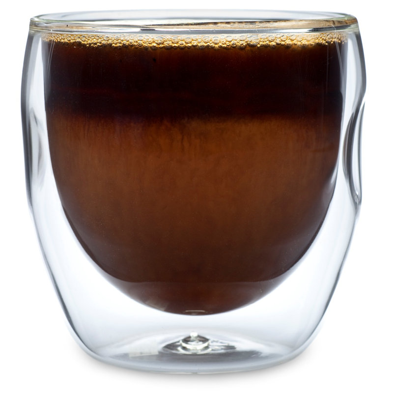Moderna Double Wall 8oz Clear Borosilicate Glasses Set of 4