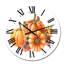 Citrouille et oiseaux sur fond blanc - Horloge murale décontractée-495392601