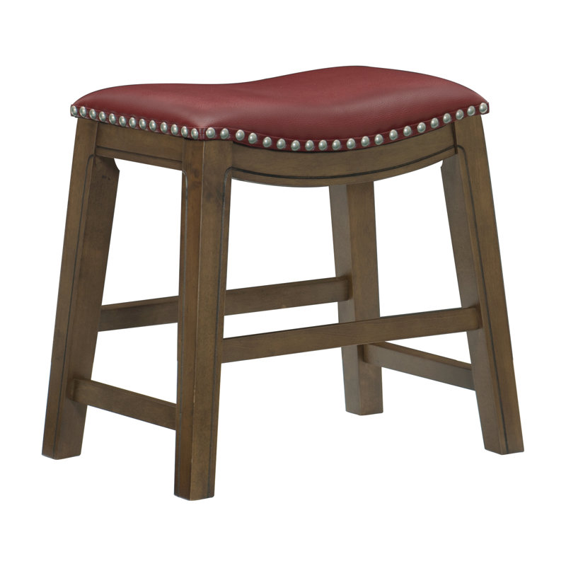 Tabouret Zackery, Rouge, Petit tabouret (siège d'une hauteur de 19,5 po)