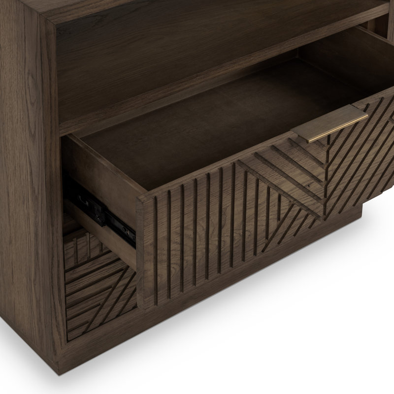 Santa Clara 2 - Drawer Nightstand, Toasted Brown