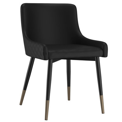 Chaise de salle à manger Abi, ensemble de 2, en noir