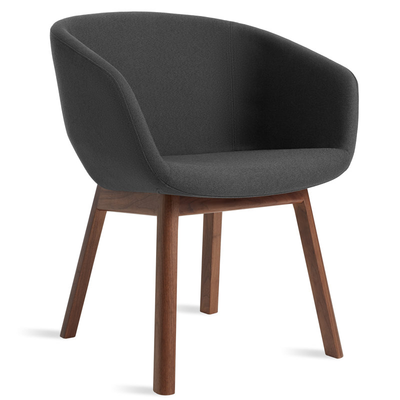 Host Dining Chair, Walnut, Maharam Meld in Panda