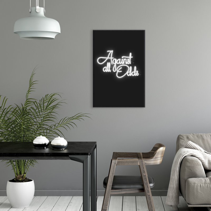 Neon Against All Odds Print by David Brown, Image Brush Gel, 46.75" H x 31.75" W
