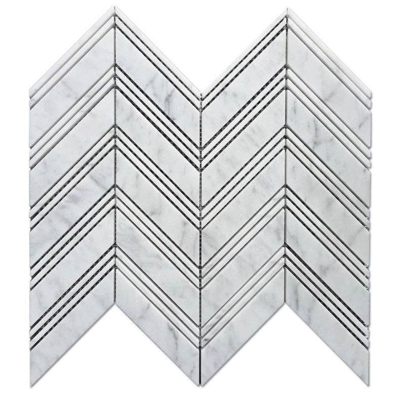 Marble Chevron Mosaic Wall & Floor Tile