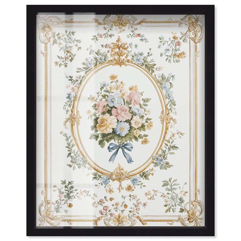 Art floral encadré Finesse I Shadowbox, H 21 po x l 17 po, Noir