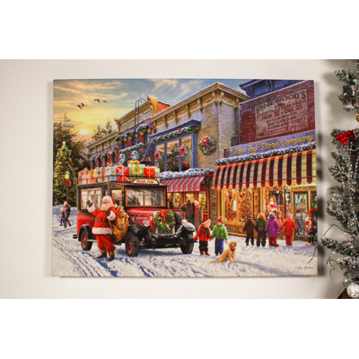 Imprimé à DEL de changement de couleur de magasin de Noël 18 x 24 entièrement illuminé
