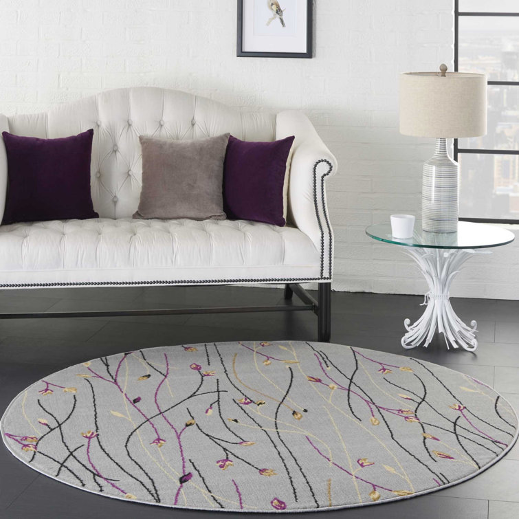Aratrika Floral Gray Area Rug